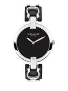 Coach Chrystie Stainless Steel Leather-bangle Watch