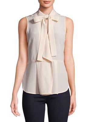 Habitual Clio Tie-neck Silk Blouse