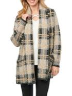 Democracy Plaid Jacquard Cardigan