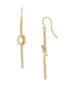 Lord & Taylor 14k Yellow Gold Knot Drop Earrings