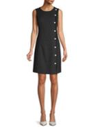 Karl Lagerfeld Paris Twilled Pearl Shift Dress