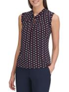 Tommy Hilfiger Geometric Dotted Knotted Top