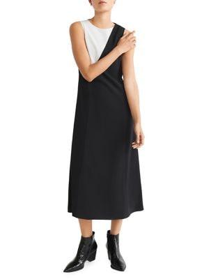 Mango Monochrome Textured Dress