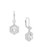 Etienne Aigner Hexagon Crystal Drop Earrings
