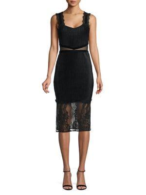 French Connection Sarelle Ottoman Velvet Midi Dress