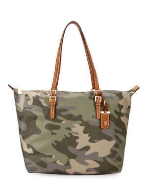 Tommy Hilfiger Julia Camo Zip Tote Bag