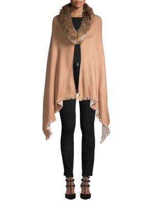 Lauren Ralph Lauren Faux Fur-trimmed Poncho