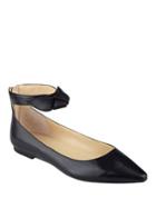 Ivanka Trump Tramory Leather Ankle-strap Pointed-toe Flats