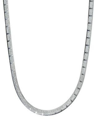 Lord & Taylor Band Sterling Silver Chain Necklace