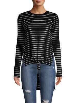 Design Lab Striped Knot-front Top
