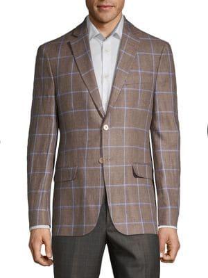 Lauren Ralph Lauren Plaid Notch Collar Sportscoat