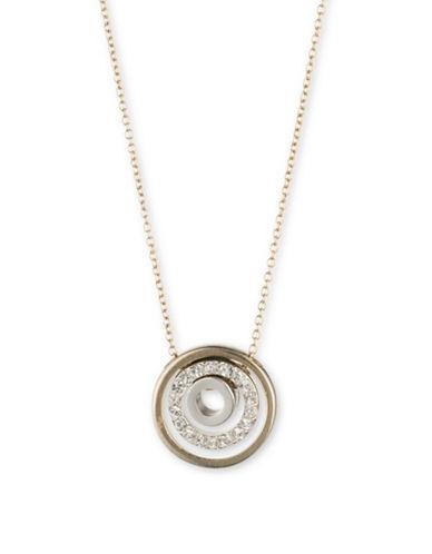 Judith Jack Crystal, Marcasite & Sterling Silver Circular Pendant Necklace