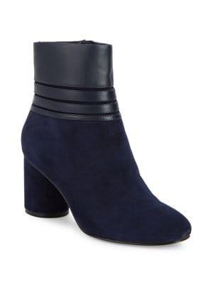 Karl Lagerfeld Paris Frieda Contrast Leather Boots