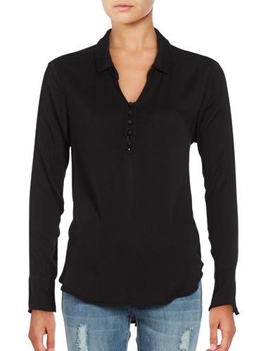 Velvet By Graham And Spencer Solid Long-sleeve Buttoned Shirt