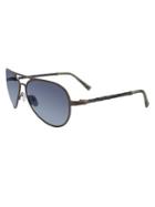 John Varvatos 60mm Braid-temple Aviator Sunglasses