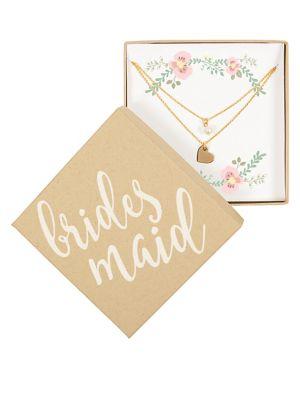 Cathy's Concepts Bridesmaid Double Chain Necklace