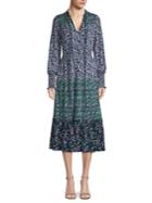 Michael Michael Kors Woodblock Paisley Print Midi Dress