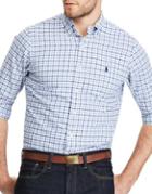 Polo Big And Tall Relaxed-fit Plaid Casual Button-down Cotton Shirt
