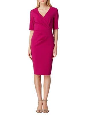 Tahari Arthur S. Levine Short Sleeve Crepe Sheath Dress