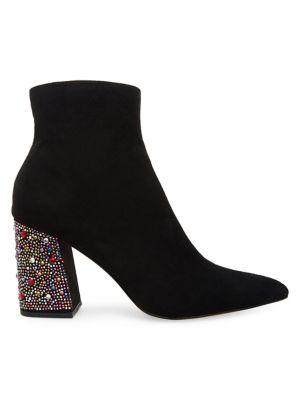 Betsey Johnson Kassie Suede Embellished Booties