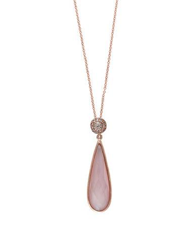 Effy Rose Quartz, Mother-of-pearl, Diamond And 14k Rose Gold Pendant Necklace