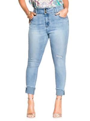 City Chic Plus Asha Crop Skinny Jeans