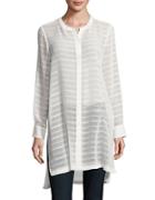 Vince Camuto Textured Button-front Tunic