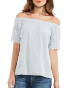 Two By Vince Camuto Heathered Off-the-shoulder Top