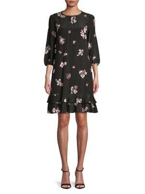 Max Mara Studio Floral Printed Tiered-hem Dress