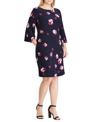 Lauren Ralph Lauren Plus Floral Jersey Shift Dress