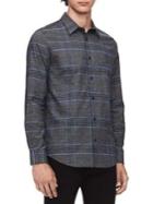 Calvin Klein Glen Plaid Flannel Button-down Shirt