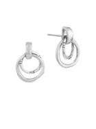The Sak Silvertone Double-ring Drop Earrings