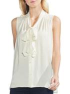 Vince Camuto Sapphire Bloom Pleated Button-down Shirt
