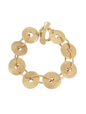 Robert Lee Morris Soho Moonrise Crystal Disc Link Bracelet