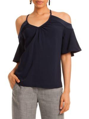 Trina Turk California Dreaming Yuciapa Cold-shoulder Top