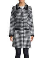 Karl Lagerfeld Paris Classic Houndstooth Coat