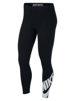 Nike Logo Cotton Blend Leggings