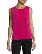 Calvin Klein Pleated Front Top