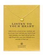 Dogeared 14k Gold Dipped Sterling Silver Heart Necklace