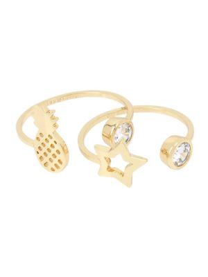 Bcbgeneration Angeleno Summer Set Of Two Crystal Rings