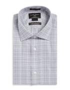 Black Brown Plaid Fitted Button-down Cotton Shirt