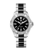 Tag Heuer Aquaracer Diamonds And Ceramic Three-row Bracelet Watch, Way131eba091