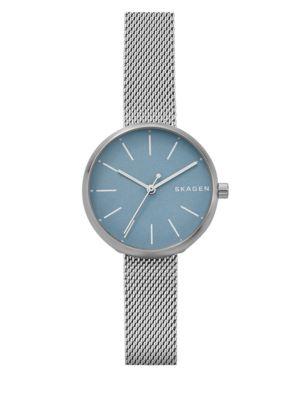 Skagen Signature Stainless Steel Mesh Bracelet Strap Quartz Watch