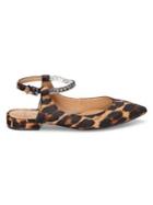 Jessica Simpson Lissa Leopard-print Calf Hair Flats