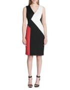 Calvin Klein Plus Color-block Sleeveless Dress