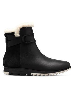 Sorel Harlow Shearling Waterproof Leather Booties