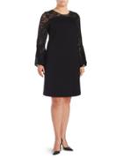 Vince Camuto Plus Long Bell Sleeve Dress