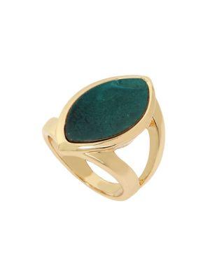 Robert Lee Morris Collection Raising Arizona Green Patina And Crystal Ring