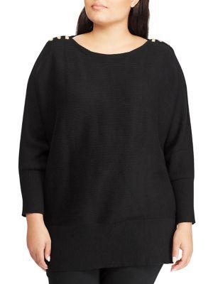 Lauren Ralph Lauren Plus Classic Buttoned Sweater