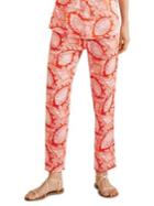 Mango Paisley Pull-on Pants